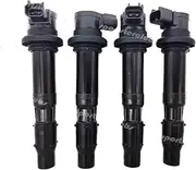4 PSC Motorcycle Ignition Coil Spark Plug Caps Compatible with Kawasaki Ninja ZX6R ZX-6R 2000 2001 2002 ZZR600 ZX600 2005-2008 21171-1272