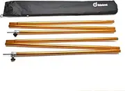 Adjustable Tarp Poles 98.4"/250cm, Telescoping Aluminum Tarp and Tent Poles Set of 2, Collapsible Lightweight Poles for Camping, Backpacking, Hammocks, Sun Shade Shelters, and Awnings