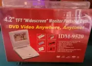 Initial 4.2 Inch Folding Monitor Portable DVD Player IDM-9520 NEW