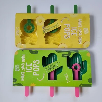 Cool Gear Cactus & Pineapple Popsicle Maker Molds As Seen On TikTok damaged box