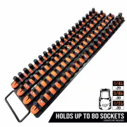 SP Tools SP31780 - Locking Socket Tray - 1/4", 3/8" & 1/2" - Holds up to 80 Sockets