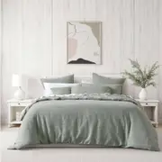 Bianca Kahlani Super King Sage Polyester Quilt Cover Set
