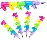 jojofuny 4pcs Colorful Buildable Crayons for Boys and Girls Stackable -shaped Crayons for Creative Drawing and Art Projects Great Party Favors for Boys and Girls