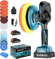 Cordless Buffer Polisher, 6 Inch Dual Action Polisher 21V 3.0Ah Battery, Blue