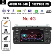 Android 13 For BMW E46 M3 318/320/325/330/335 Car Intelligent System Radio Multimedia Player Navigation GPS WIFI 7inch Screen B 4G 64G DVR