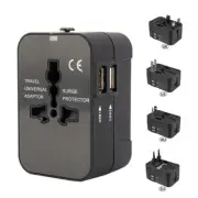 World Wide Universal Adapter US/EU/UK/AU Plug Charger With Dual USB 2 Ports