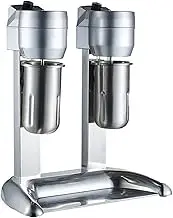 Milkshake Maker Machine Double Head Electric Milk Shaker Maker Stepless Speed Regulation Drink Mixer Stainless Steel Blender for Creamy Milk Shakes, Protein Shakes, Cocktails Or Smoothies