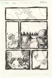 Pogrom #2 pg 12 Original Comic Art by Josh Medors - Zombies!