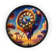 Home Decor Wall Clock Surreal Clock Dreamscape Artwork Painting