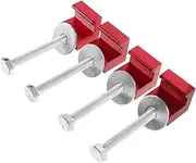 CHICAMPERA 4pcs Truck Bed Clamps for Tool Box Easy Install Crossover Mounting Brackets Durable Accessories for Pickup Trucks J Hooks for Secure Tie Downs