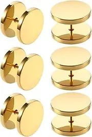 [Decentraland] 3 Pairs Silvery 4 mm(6 G) Stainless Steel Fake Ear Plugs Gauges Flat Nap Screw Flat Back Stud Kit Hide Faux Tragus Studs Hypoallergenic Sleep Cartilage Earrings Body Piercing Jewelry Women Men