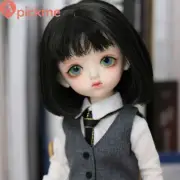 BJD 1/6 SD Dolls Girl Doll Resin Toy + Eyes Face Make Up School Uniform FULL SET