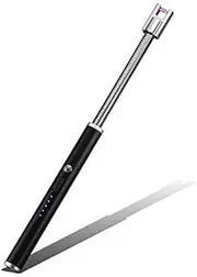 Kitchen ARC Flameless USB Lighter BBQ Windproof Portable Candle Rechargeable (Black)