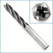 10mm x 45mm Coarse Tooth Slotted Roughing Bit 4 Flute End Mill 10mm Shank HSS