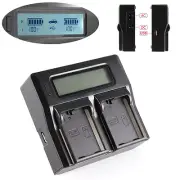 LCD Dual Battery Charger for Nikon D5500 D5300 D5200 D3300 D3200 DF EN-EL14a
