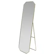 Willow & Silk Full Size Gold Cheval Floor/Full Body Mirror With Stand 165x50cm