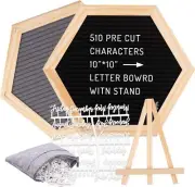 Whaline Double Sided Felt Letter Board Kit with 510 Letters 10x10 inches