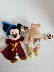 Mickey Mouse/Hippo Fantasia Sorcerer Bean Bag Plush Doll NWT Disney Toy New