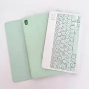 For Lenovo Pad Tab P11 11 inch TB-J606F LX110 Solid Color Detachable Square Keycap Bluetooth Keyboard Leather Tablet Case with Stand(Pink) Green
