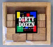 Dirty Dozen 12 Puzzle Games In One Brain Teaser Challenge Square Root Wood NEW