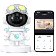 2K Indoor Security Camera for Baby Monitor, Dog Camera with Motion Detection, 2-