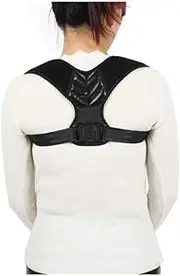 [Generic] Corrector Comfortable and Breathable Square Buckle Design Adjustable Unisex (Black) (Size : L)