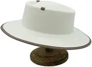 [Hcclijo] British Cream Felt Wool Fedora Hat Men Women Panama Jazz Hat