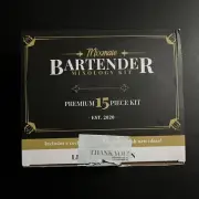 Mixmate Bartender Mixology Kit NIB Cocktail Set w/ Recipes Premium 15 Piece Open