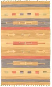 Vintage Hand Woven Kilim Rug 3'0" x 5'0" Traditional Wool Carpet