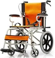 Aluminium Lightweight Wheelchair with Rotating Front Wheel and Swing-Away Footrest Medical Manual Wheelchair for Aldults