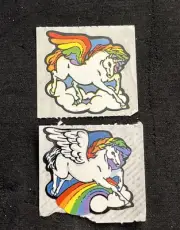 Vintage 80’s Rainbow PEGASUS Unicorn Stickers