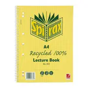 Spirax 814 Recycled Lecture Book A4 140 Page Pk5