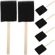 6pcs Sponge Brush Paint Brushes Artist Sponge Craft Sponges on Sticks Finger Paint Brush Sponge Painting for Soft Brush for Cleaning Sponge Painting for Wooden Black