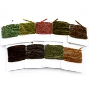 VARIEGATED CHENILLE - Hareline Fly Tying & Crappie Jig Material - 11 Colors NEW!