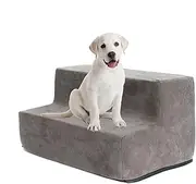 Pet Stair Treads for Dogs and Cats - 2 Tier Stool Ladder | Dog Stairs with Removable Coating, Ideal for Cars and Sofas, Supports
