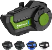 Moman H2Pro Motorcycle Intercom Wireless Communication System Single Pack Green
