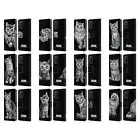 OFFICIAL P.D. MORENO BLACK AND WHITE CATS LEATHER BOOK CASE FOR SAMSUNG PHONES 2