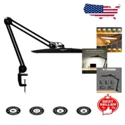 5 Color Temperatures 24W LED Desk Lamp with Strong Clamp – Ideal Task Lighting