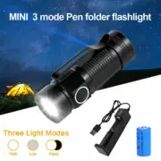 MINI 250Lumens Rechargeable EDC Tiny LED Light Flashlight Outdoor Lamp
