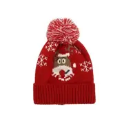 Kids Christmas Sequin Santa Knitted Hat Cartoon Reindeer Winter Warm Long Scarf