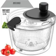 Salad Spinner Lettuce Dryer, Hand-Crank Rotary Vegetable Dryer Veggie Washer wit