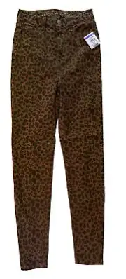 American Eagle Next Level Stretch Curvy Super High Rise Jegging Leopard Sz 0