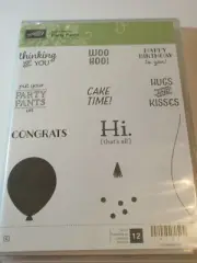 Stampin Up "Party Pants" 12 piece Stamp Set, Birthday,