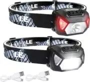 Linterna Frontal Recargable Linternas Frontales Impermeables IPX4 Con 6 Modos