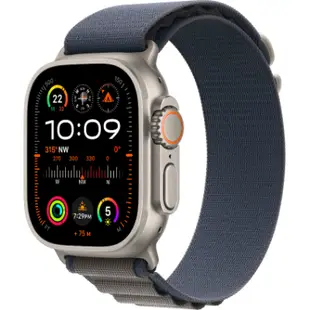 Apple Watch Ultra 2 GPS + 流動網絡 49mm 鈦金屬錶殼 智能手錶 配藍色登峰手環 Large MRFD3ZA/A 香港行貨