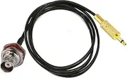 Xiaojiang Store RG174 Pigtail Cable BNC Female O-Ring to 3.5mm Mono 1/8" Male p/Lug Fit Fit Compatible CC/TV Camera Monitor an/Ten';na 15/20/30/50cm 1/2/3/5/10m(50cm)