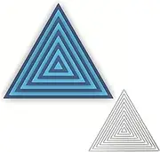 Scrapbooking Die-Cuts, Layering Frame Metal Cutting Dies for Card Making, Paper Craft Punch Template, Background Embossing Stencils, DIY Album Décor (Triangle)