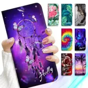Personalised Name Wallet Case Cover for iPhone 16 15 14 13 12 11 Plus Pro Max