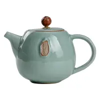 在飛比找樂天市場購物網優惠-單個茶壺陶瓷玻璃紫砂壺汝窯水壺泡茶壺過濾家用耐熱壺茶杯茶具
