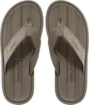 [MALIDA] Mens Flip Flops Non-Slip Bathroom Shower Shoes Waterproof Cushion foam Indoor and Outdoor Thong Sandals